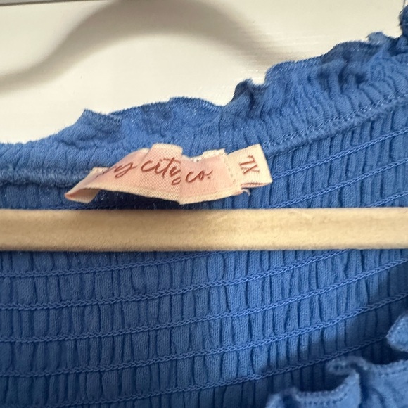 Ivy City Co Tiered Blue Maxi Dress - Picture 2 of 2